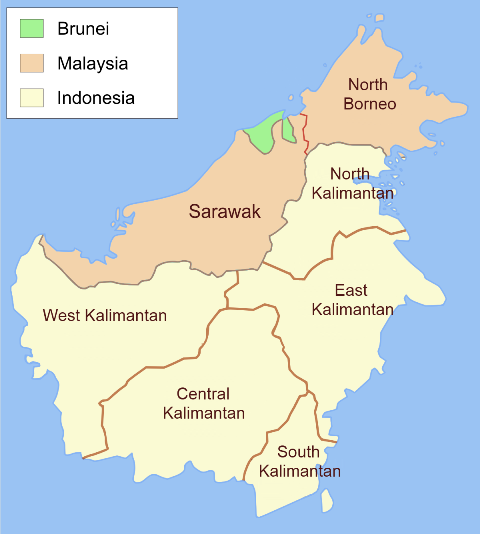 All About Borneo I The History Southeast Asia Travel   A39 Borneo Map  